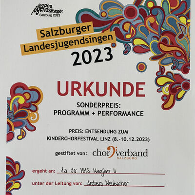 Landesjugendsingen: Sonderpreis